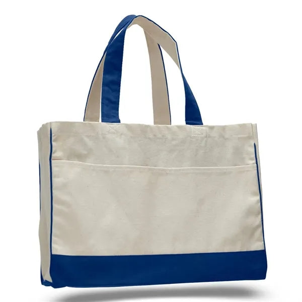 Contrasting Handles with Tote Bag ( 17"W X 13"H X 5" )