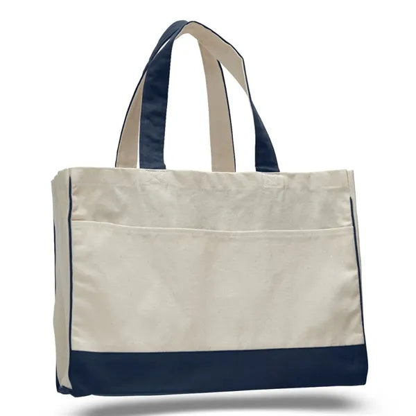 Contrasting Handles with Tote Bag ( 17"W X 13"H X 5" )
