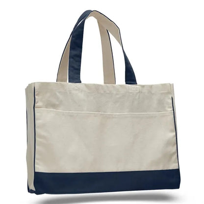 Contrasting Handles with Tote Bag ( 17"W X 13"H X 5" )