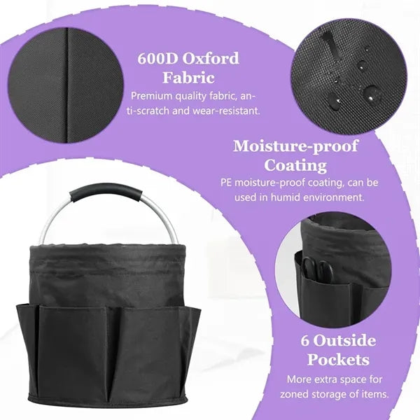 17L Portable Caddy bag with Soft Handle Tool Basket