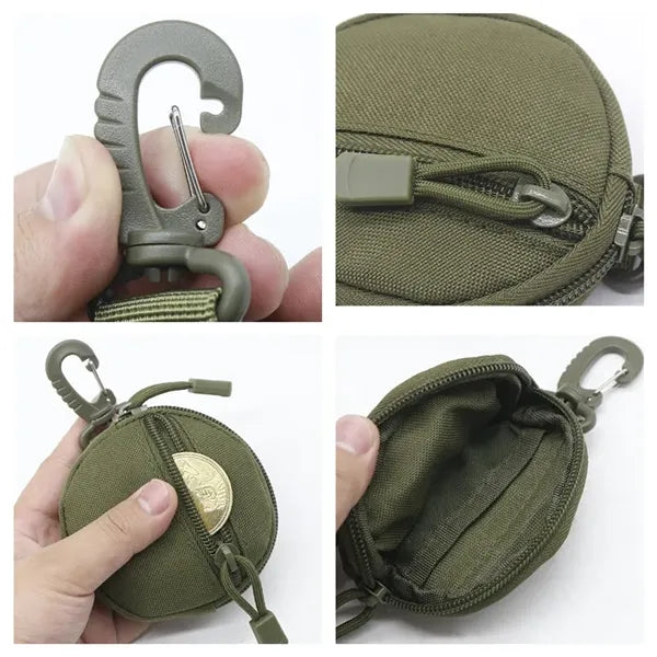 Tactical  EDC Pouch Coin Purchase Keychain Card Holder