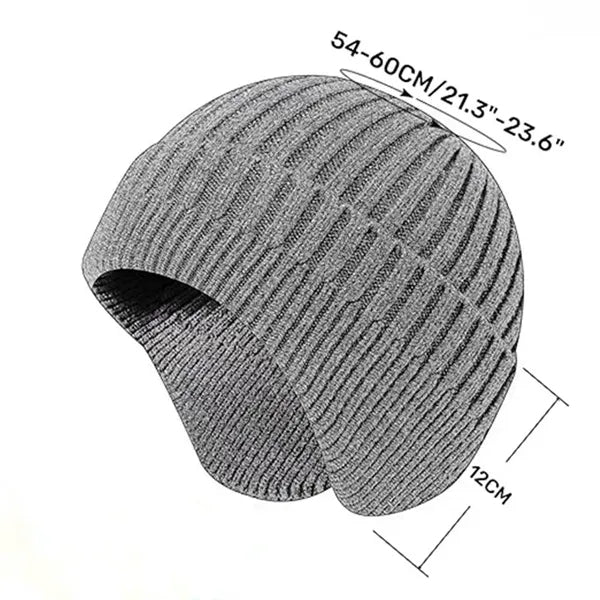 Knit Beanie with Earflap Warm Winter Hat