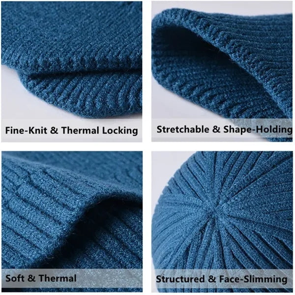 Knit Beanie with Earflap Warm Winter Hat