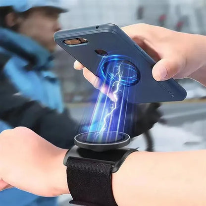 Adjustable Magnetic Silicone Armband Secure Phone Holder