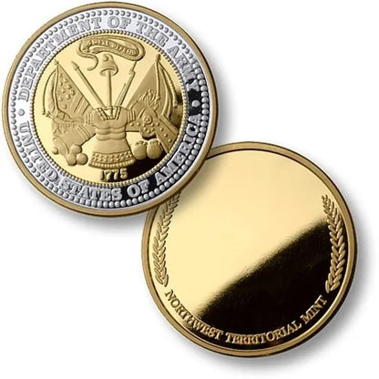 Zinc Alloy Challenge Coin with Shiny Plating Finishes - Die