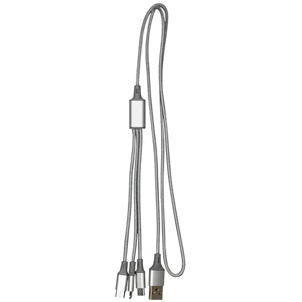 3-in-1 Multi-Device Metallic Charging Cable