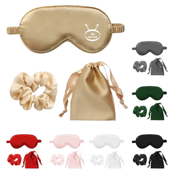 Eye Mask Hair Bands Drawstring Bag Set