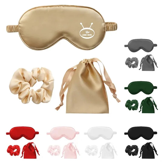 Eye Mask Hair Bands Drawstring Bag Set