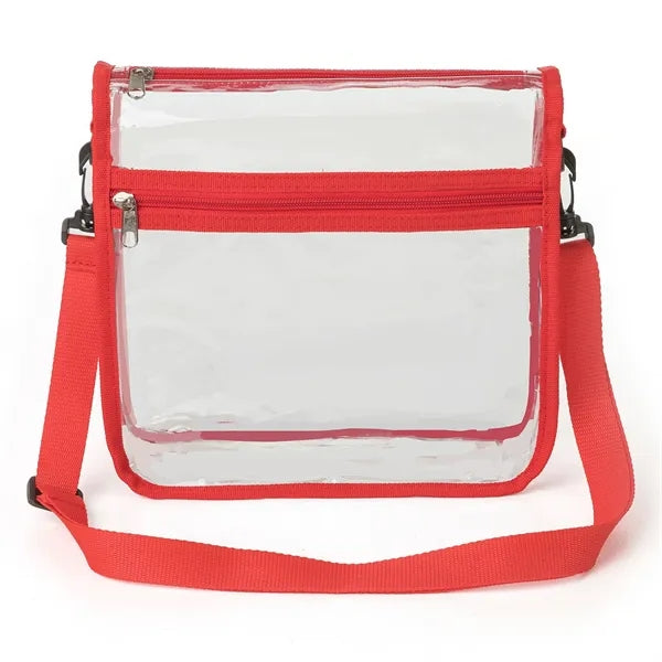 ClearPass Crossbody Bag w/ Front Zipper Pocket 10" x 2.5"