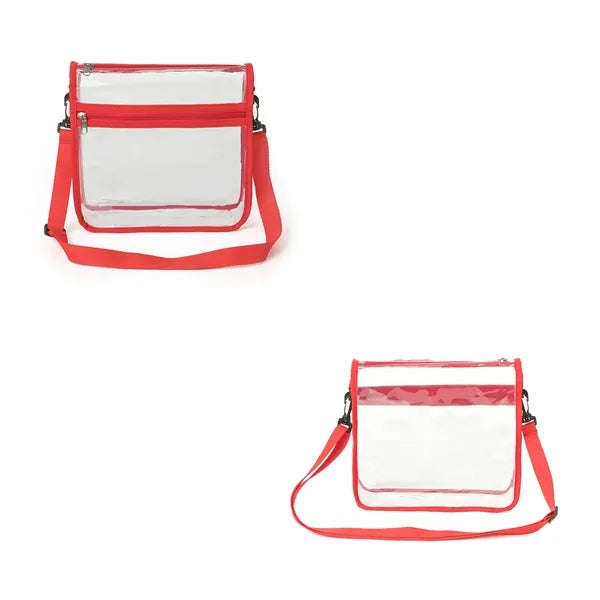 ClearPass Crossbody Bag w/ Front Zipper Pocket 10" x 2.5"