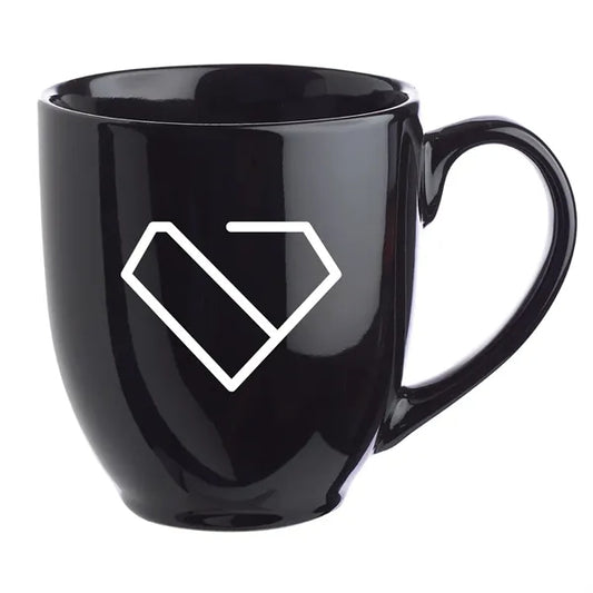 Glossy Bistro Style Ceramic Mug, 16 oz.