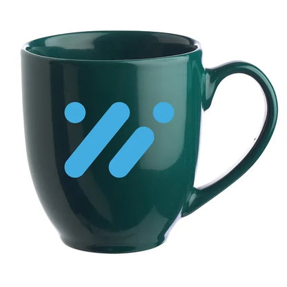 Glossy Bistro Style Ceramic Mug, 16 oz.