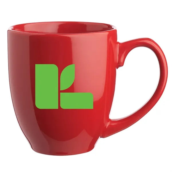 Glossy Bistro Style Ceramic Mug, 16 oz.