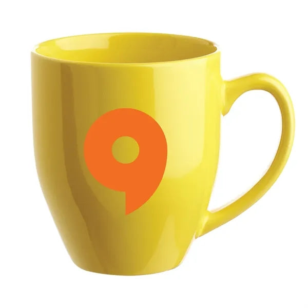 Glossy Bistro Style Ceramic Mug, 16 oz.