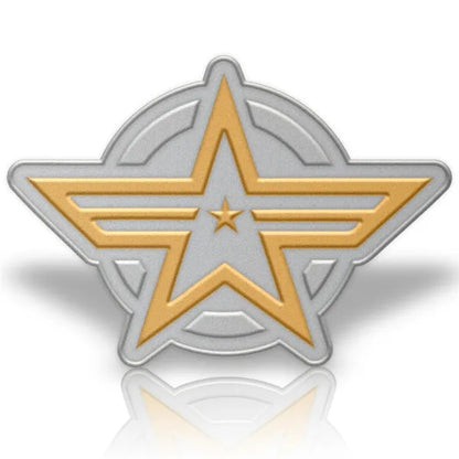 Solid Iron Lapel Pin with Dual Plating