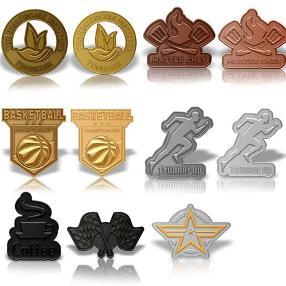 Solid Iron Lapel Pin with Dual Plating