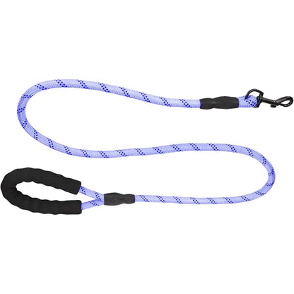 High-Vis Corded Rope Leash with Snap Carabiner and Loop
