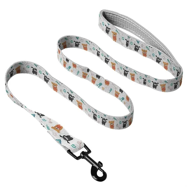 RPET Sublimated Pet Leash with Snap Carabiner