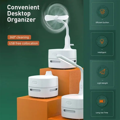 Durable Powerful Quiet Smart Desktop Vacuum Cleaner with Fan