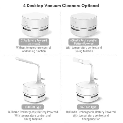 Durable Powerful Quiet Smart Desktop Vacuum Cleaner with Fan