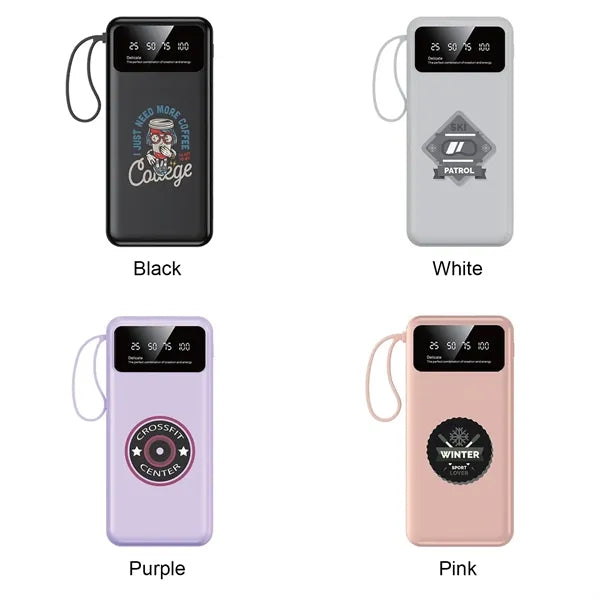 Compact LED Power Bank with Flashlight 8000mAh