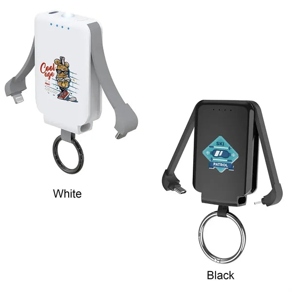 Power Bank w/ Keychain and Flashlight