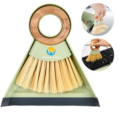 Compact Eco-Friendly Easy Storage Bamboo Broom Dustpan Set