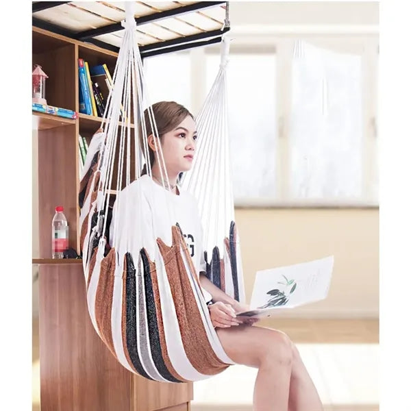 Durable Breathable Sturdy Casual Canvas Hammock Swing Chair