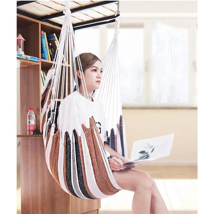 Durable Breathable Sturdy Casual Canvas Hammock Swing Chair