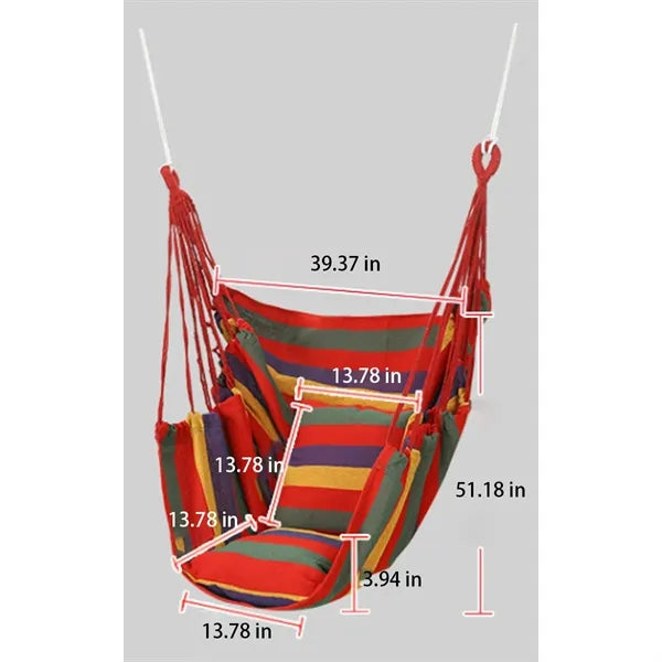 Durable Breathable Sturdy Casual Canvas Hammock Swing Chair