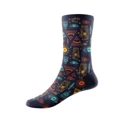 Jacquard Weave 168-Needle Cotton-Blend Quarter Socks w/