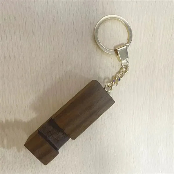2-in-1 Compact Portable Wooden Phone Stand Keychain
