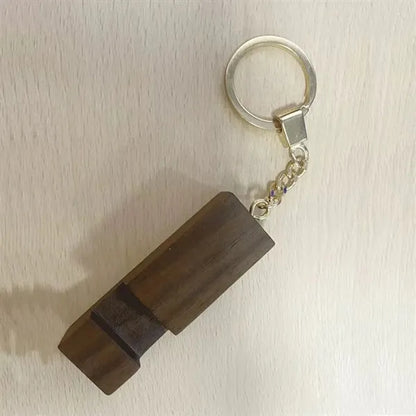 2-in-1 Compact Portable Wooden Phone Stand Keychain