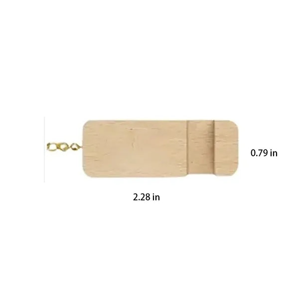 2-in-1 Compact Portable Wooden Phone Stand Keychain