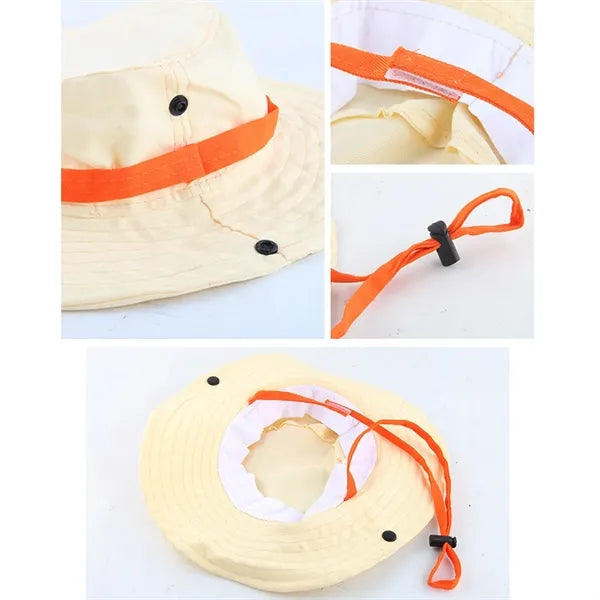 Multi-Pocket Kids Explorer Vest Matching Sun Protection Hat
