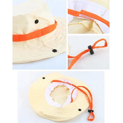 Multi-Pocket Kids Explorer Vest Matching Sun Protection Hat