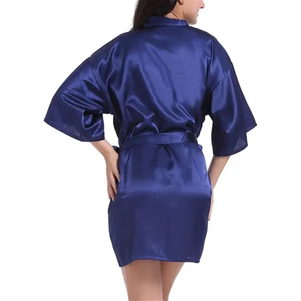Lightweight Comfort Dual-Belt Versatile Silky Satin Robe