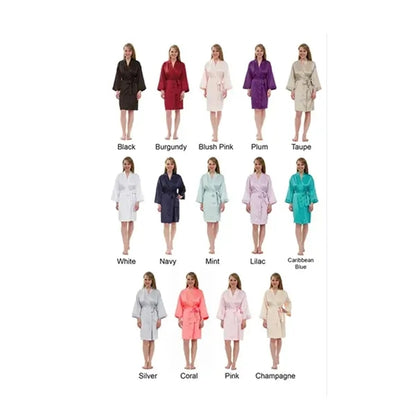 Lightweight Comfort Dual-Belt Versatile Silky Satin Robe