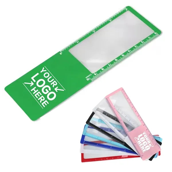 Bookmark magnifier with Ruler