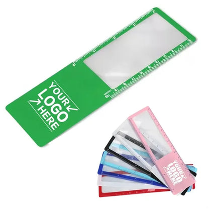 Bookmark magnifier with Ruler