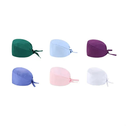 Breathable Sweat-Absorbing Cotton Work Cap with Mask Buttons