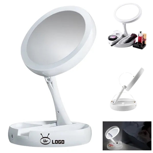 LED Folding Makeup Case With Mirror
