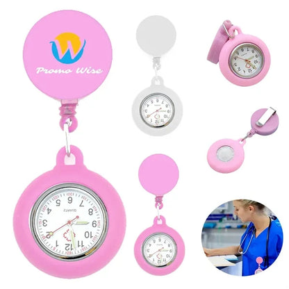 Clip-On Easy-Read Digital Dial Retractable Nurse Watch