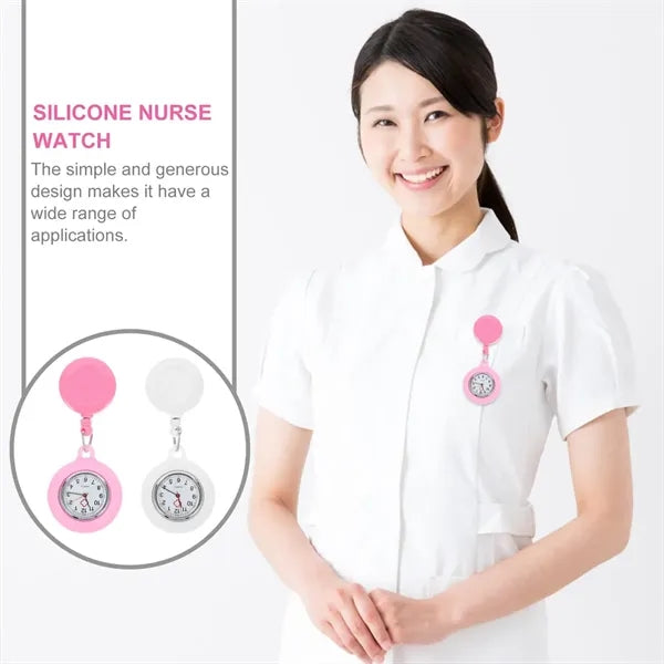 Clip-On Easy-Read Digital Dial Retractable Nurse Watch