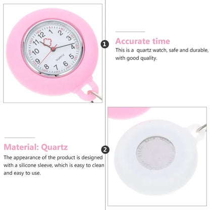 Clip-On Easy-Read Digital Dial Retractable Nurse Watch