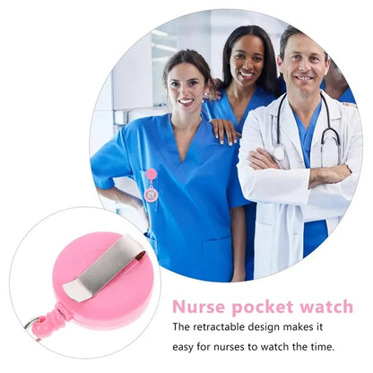 Clip-On Easy-Read Digital Dial Retractable Nurse Watch