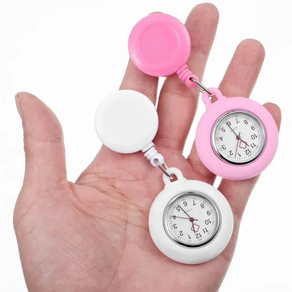 Clip-On Easy-Read Digital Dial Retractable Nurse Watch