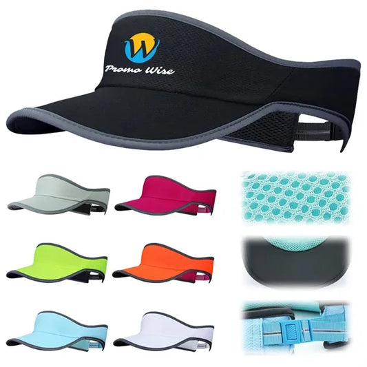 Lightweight Quick-Dry Wide Brim Empty Top Sports Visor