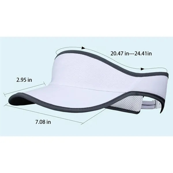 Lightweight Quick-Dry Wide Brim Empty Top Sports Visor
