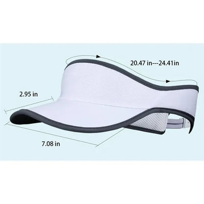 Lightweight Quick-Dry Wide Brim Empty Top Sports Visor